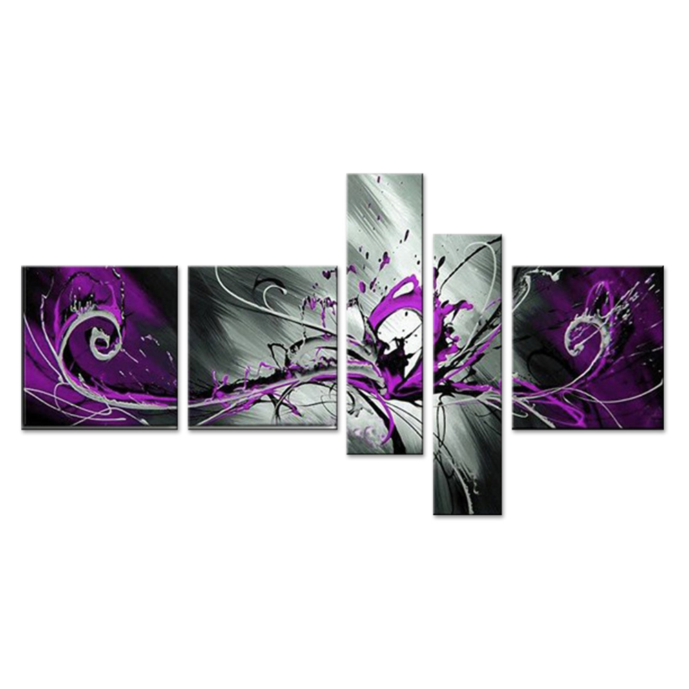 Abstract Purple Oil Painting – 64 x 32in | Finecraft Art